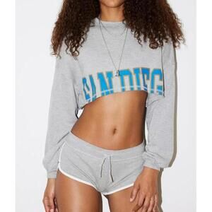 Urban Outfitters Beach Vibes Cropped Sweatshirt  (S)